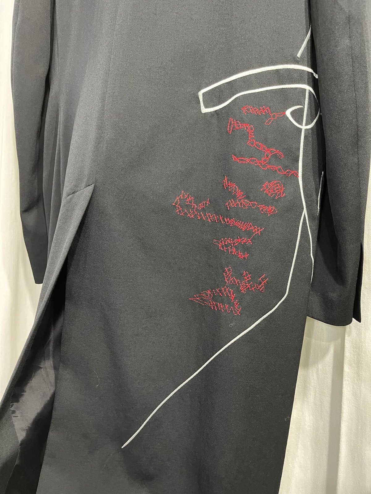 Yohji Yamamoto POUR HOMME 22AW ロングジャケット 2022AW yohji yamamoto pour homme 龍柄三つ釦ロングジャケット