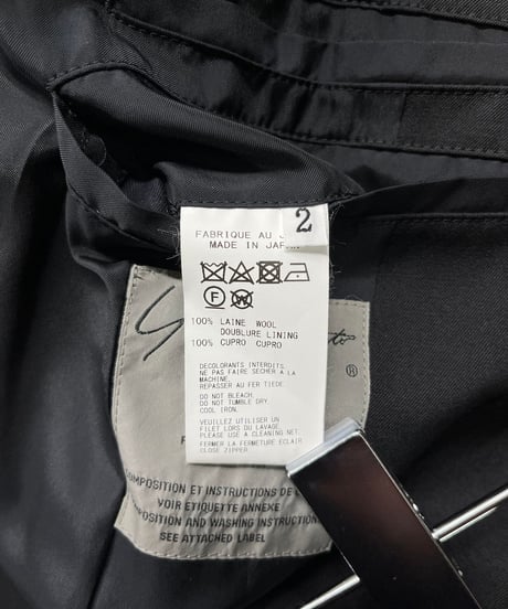 2019AW yohji yamamoto pour homme 04-05AW REPLICA ジッパー付きジャケット（HC-J94-537）