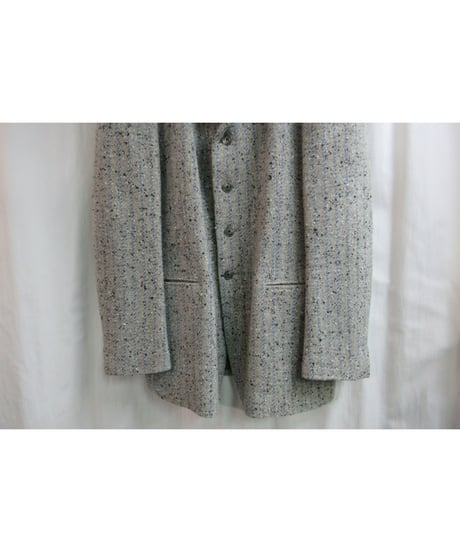 01aw yohji yamamoto pour homme ギャングスター 襟デザインツイードジャケット HV-J41-131