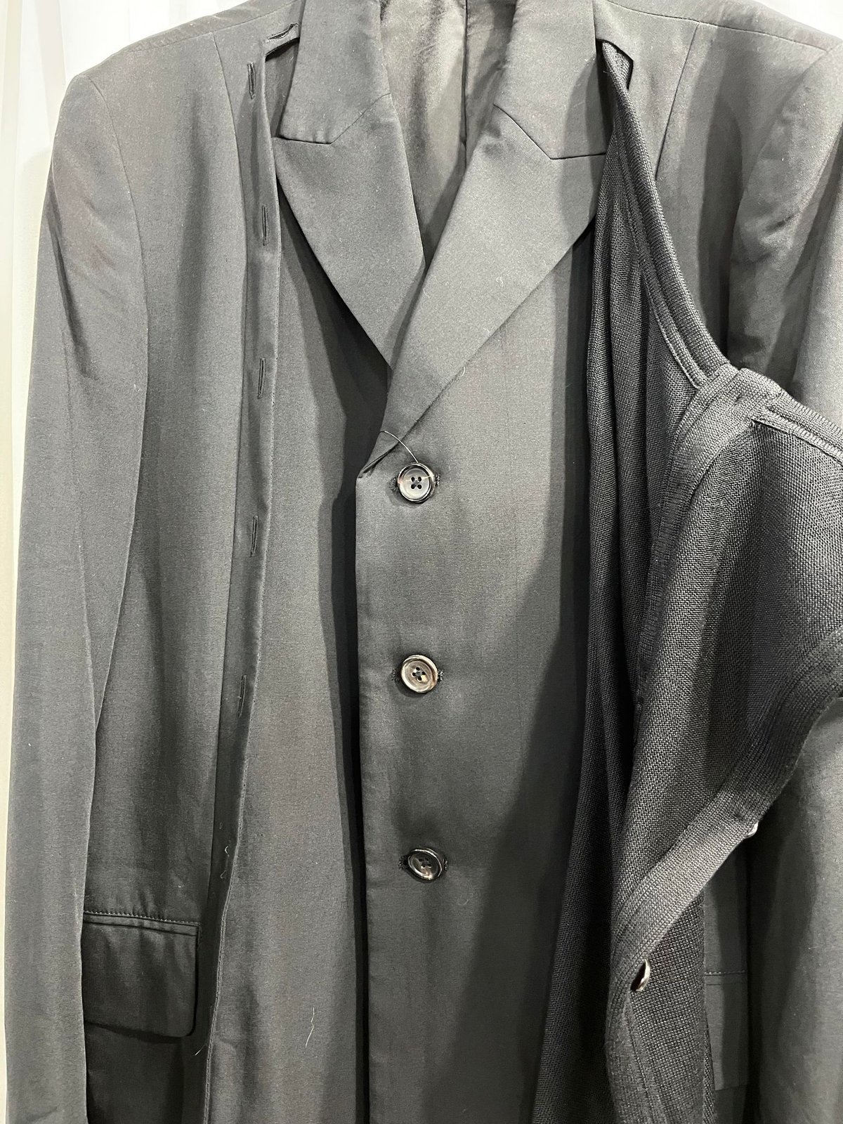 美品】Yohji Yamamoto ニットドッキングロングジャケット