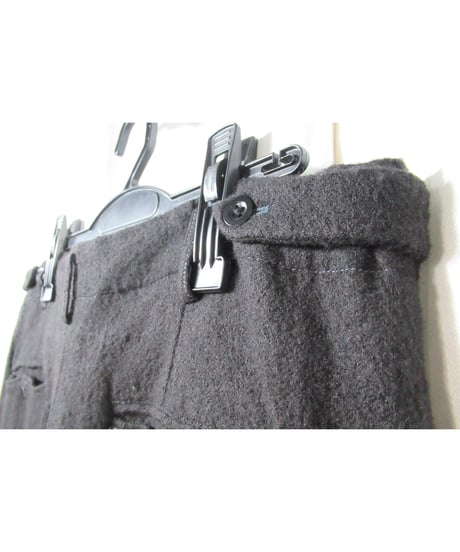 07aw yohji yamamoto pour homme タック入り ステッチデザイン シンプルテーパードパンツ（HX-P65-137）