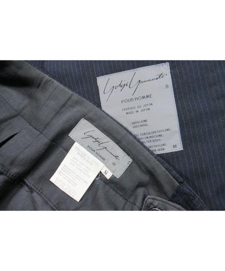 1987AW  yohji yamamoto pour homme vintage 紺 コサージュストライプセットアップ