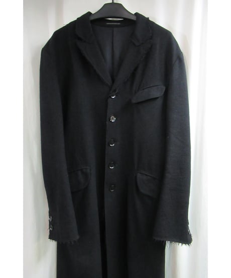 10aw yohji yamamoto pour homme 切りっぱなしデザインコート HC-C05-107