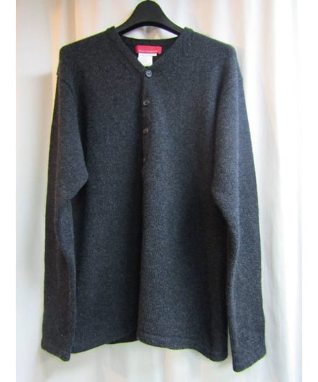 Y's for men 赤タグ yohji yamamoto グレー ヘンリーネックニット MV-K60-144