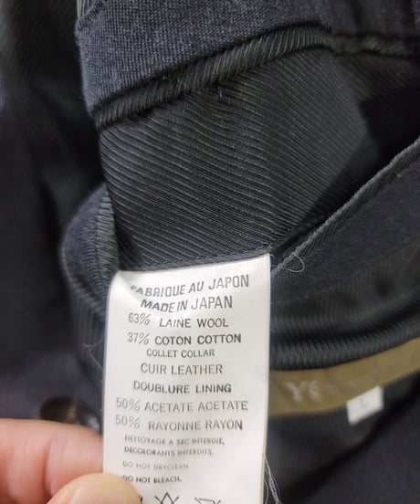 Y's for men 衿レザー4釦ジャケット (MY-J05-108)
