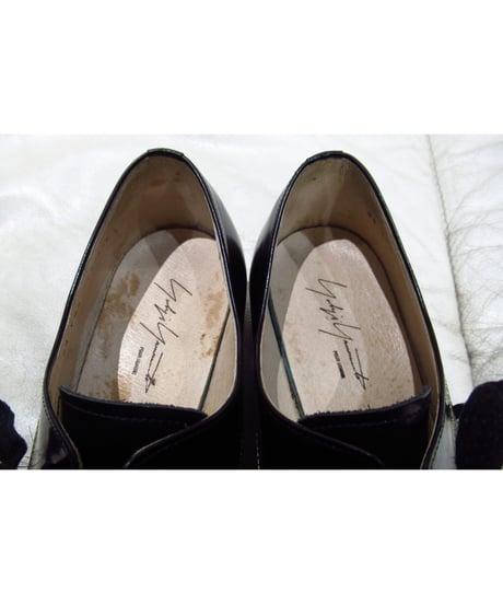 06aw yohji yamamoto pour homme HIROMU TAKAHARA 金糸ステッチデザイン レースアップシューズ（HB-E06-721）