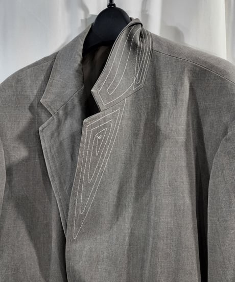 難あり 1995ss yohji yamamoto pour homme グレー スナップ釦 セットアップスーツ　(HB-J27-124)