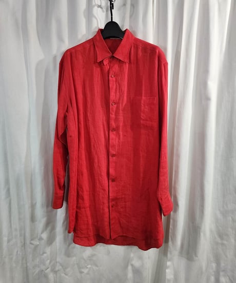 Y's for men yohji yamamoto 赤 麻 ロングブラウス MK-B23-300