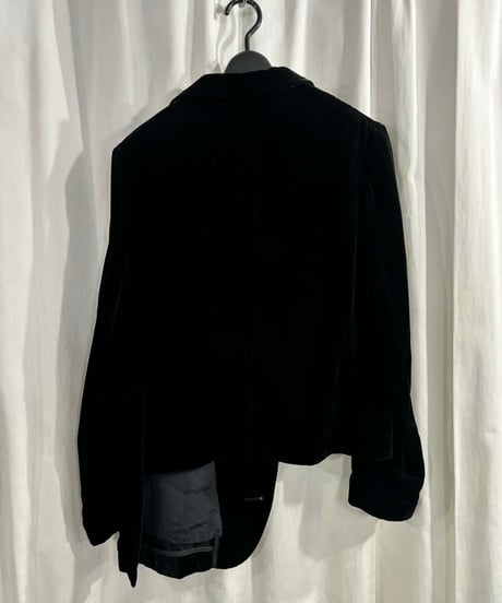 Y's yohji yamamoto アシンメトリー ベロアジャケット（YN-J17-205）
