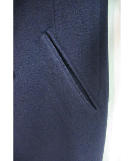 13aw yohji yamamoto pour homme 紺 へちま襟ロングコート HQ-C03-131