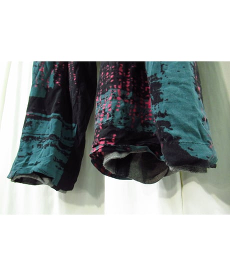 SAMPLE 16aw BLACK Scandal yohji yamamoto pour homme プリントデザインパンツ（HR-P46-840）