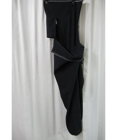 レア AD1991 COMME des GARCONS NOIR vintage 紺 変形ファスナーデザインワンピース GO-11014S