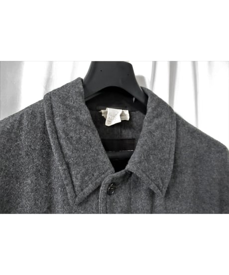 激レア AD1994 COMME des GARCONS HOMME PLUS 縮絨 フライフロント 切りっぱなしロングコート XC-02003M