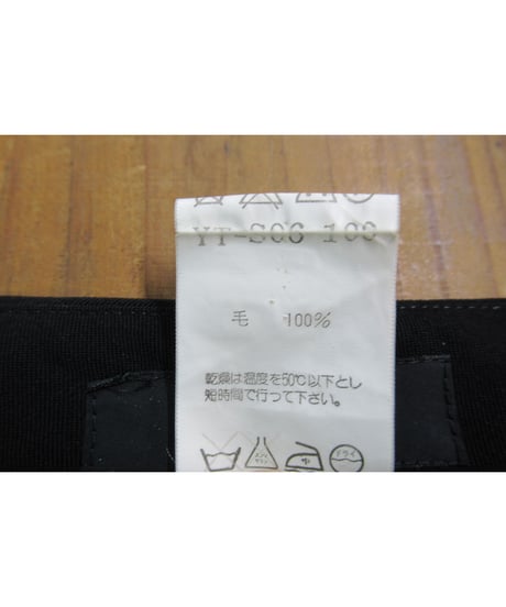 Y's yohji yamamoto 黒 ピン付きデザインひざ丈スカート YT-S06-100