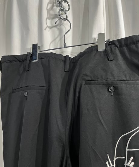 2022SS yohji yamamoto pour homme リエ刺繡パンツ（HG-P24-108）