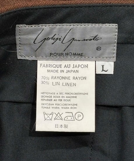 1980's yohji yamamoto pour homme vintage 丸文字ロゴ パンツ（H-P-228-xxx）
