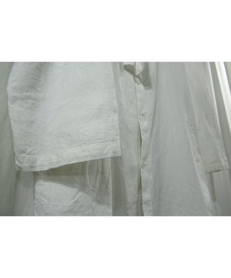 17ss yohji yamamoto pour homme コットン ストールデザイン スタンドカラーコート（HD-C02-013）