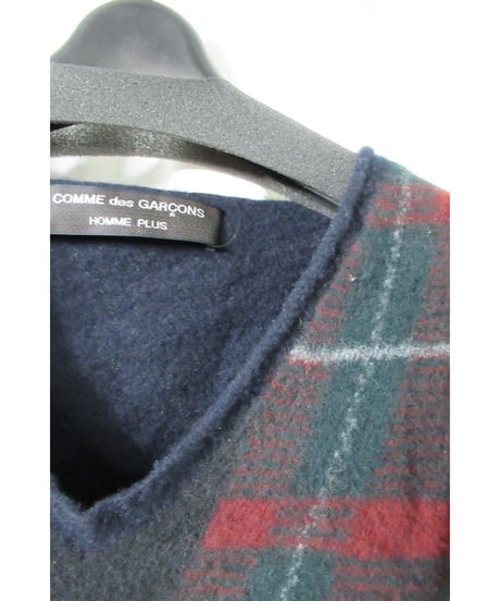 AD1994 COMME des GARCONS HOMME PLUS 縮絨 アーガイルニット PN-040150
