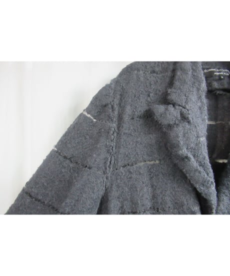 AD2004 COMME des GARCONS HOMME PLUS グレー 縮絨 デザインジャケット PN-J008