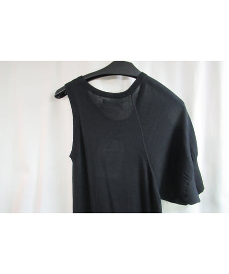 09ss 新品 yohji yamamoto femme 変形デザイン片袖ロングニット FV-K12-094