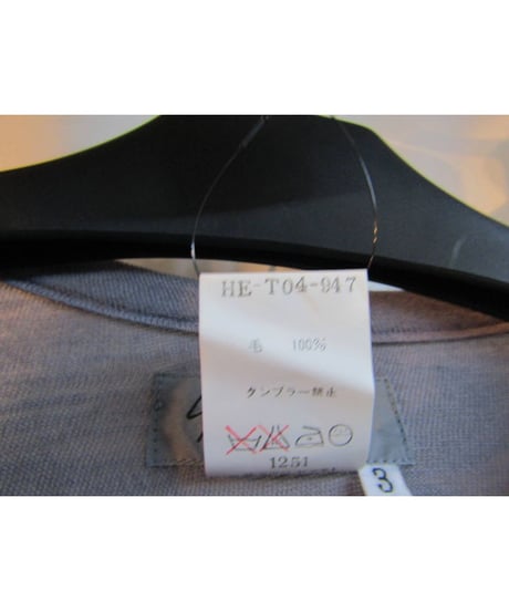 yohji yamamoto pour homme 裾デザインシンプルニットカットソー HE-T04-947