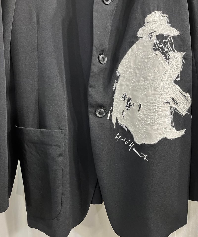 2020SS yohji yamamoto pour homme ノーカラー刺繡ジャケット（H