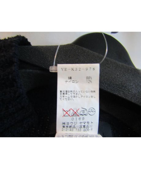 Y's yohji yamamoto 紺 ボタンレスシンプルカーディガン YE-K32-978