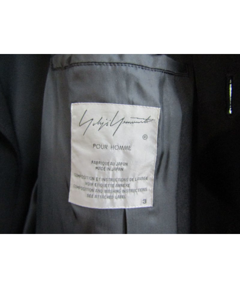 yohjiyamamoto pourhomme 19awアシメジャケット 19aw yohji yamamoto pour homme アシメトリーロングジャケット H