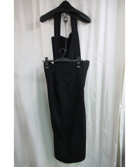 Y's yohji yamamoto ステッチデザインエプロンワンピース YR-D04-194
