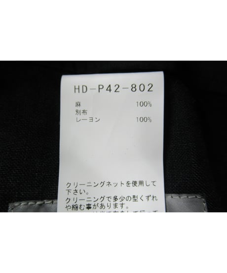 未使用 21ss yohji yamamoto pour homme 麻 プリントデザインパンツ（HD-P42-802）