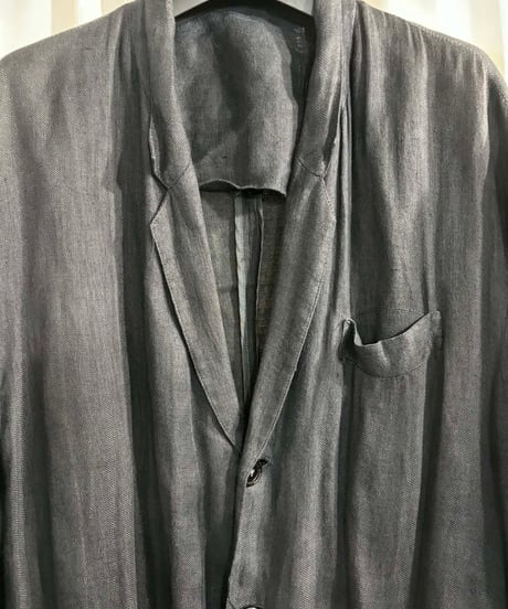 1980's yohji yamamoto pour homme vintage 丸文字ロゴ リネン ジャケット（H-J-270xxx）