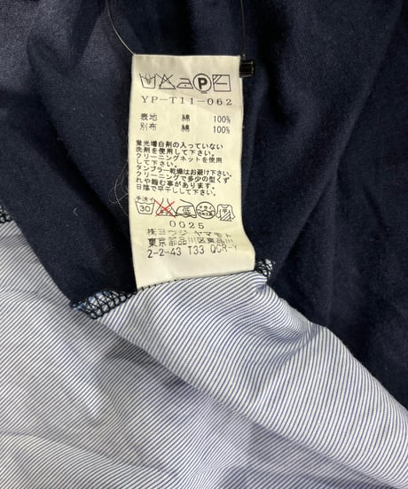 Y's yohji yamamoto 半袖デザインシャツワンピース（YP-T11-062）