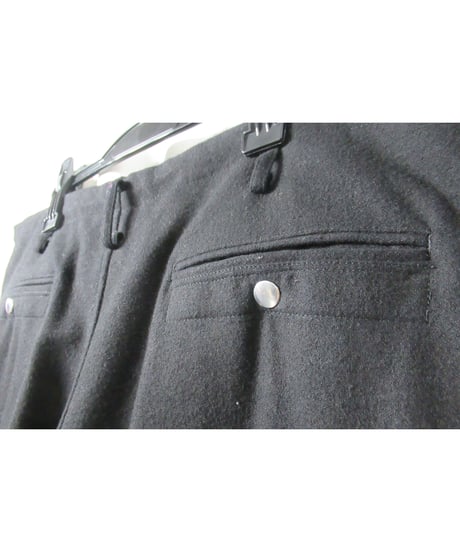 yohji yamamoto pour homme 黒 レプリカ アイレットヒモワイドパンツ（HN-P15-121）