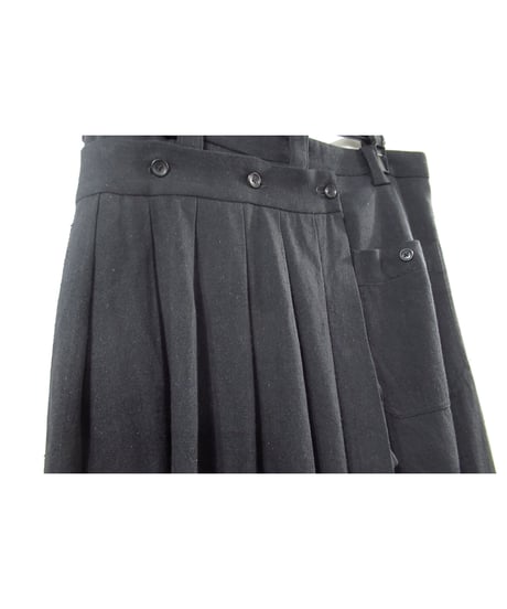18ss yohji yamamoto pour homme シルク プリーツデザイン ラップパンツ（HW-P16-401）