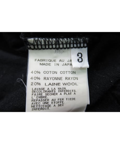 14aw yohji yamamoto pour homme 点字ロゴプリント カットソー（HF-T23-079）