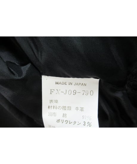 レア 新品未使用 07aw yohji yamamoto femme 黒 レザーモノグラムー燕尾ジャケット FX-J09-790