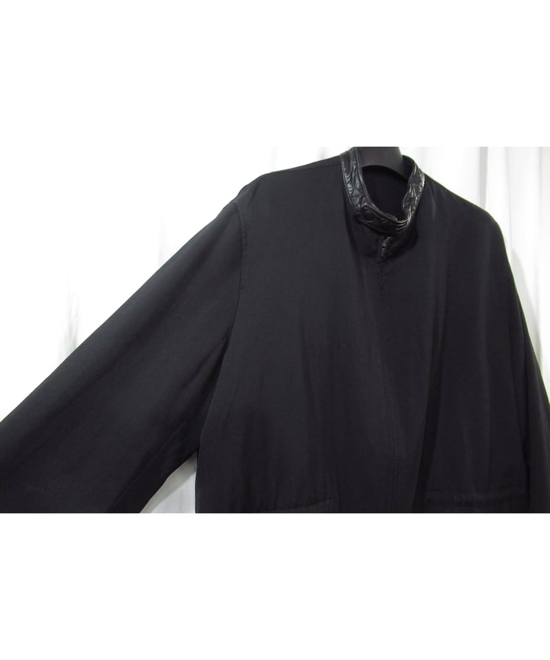 Y's for men yohji yamamoto レザー切替え スタンドカラー