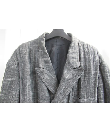 90’s yohji yamamoto pour homme vintage SAMPLE グレー ストライプデザインセットアップ（J16-233-1M）