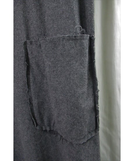 激レア AD1994 COMME des GARCONS HOMME PLUS 縮絨 フライフロント 切りっぱなしロングコート XC-02003M