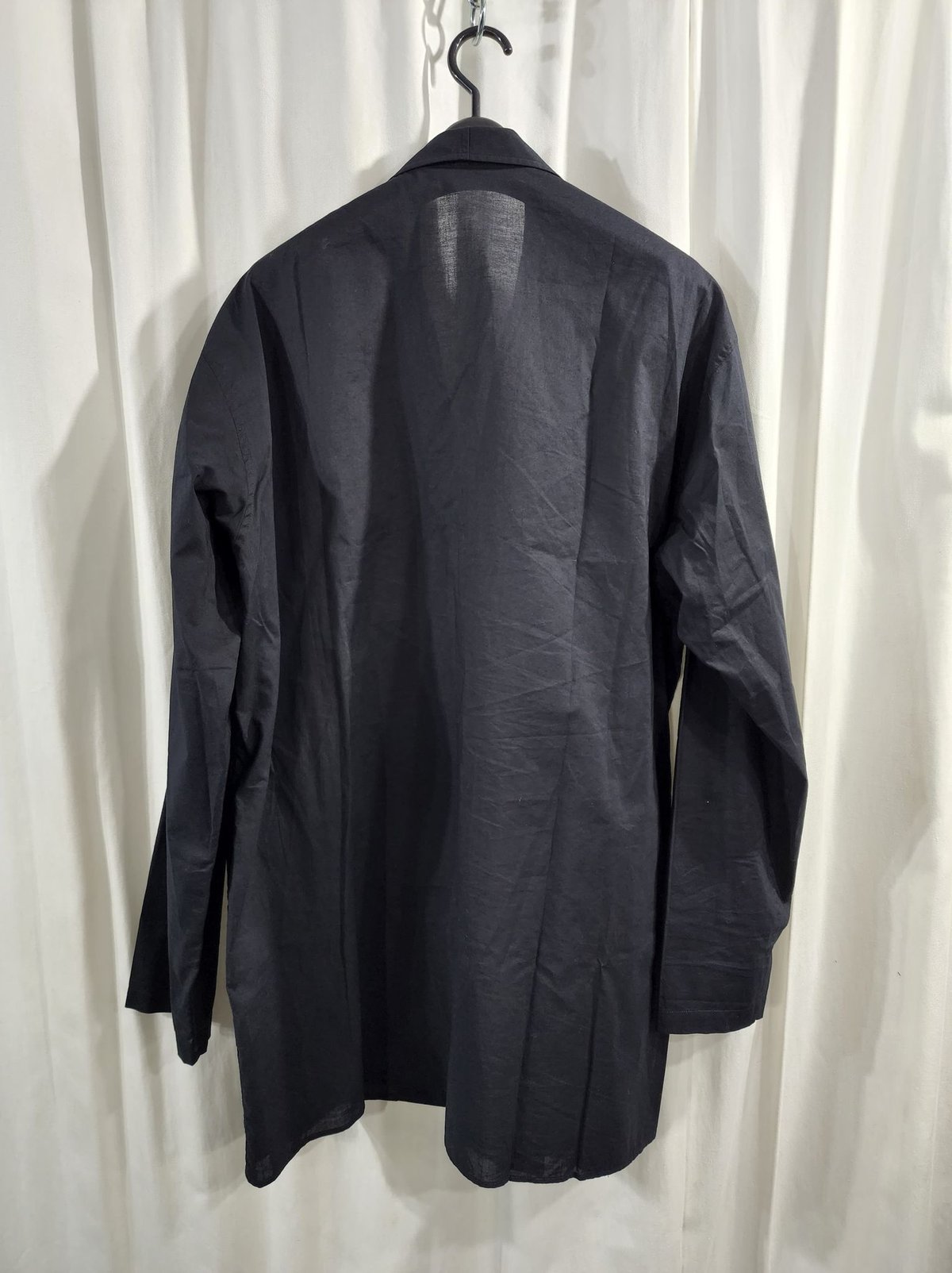 Yohji Yamamoto 変形 ショート丈 半袖 フォーマル ジャケット JACKET WITH PLEATED HEM/SLEEVE DETAILS(S Black): Vintage 1.1