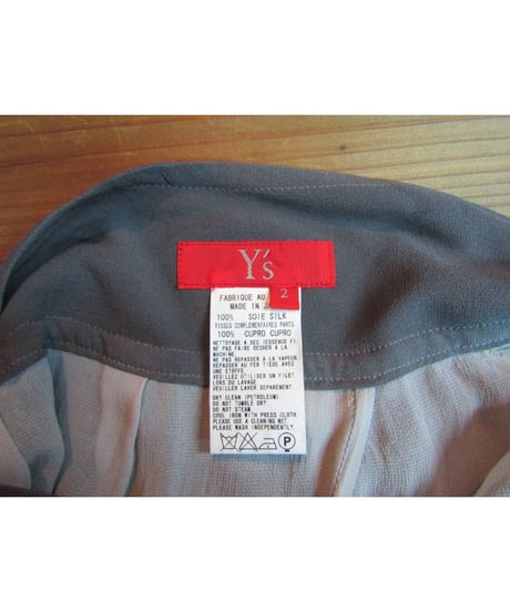 Y's yohji yamamoto 赤タグ グレー 巻きスカート YT-S51-459