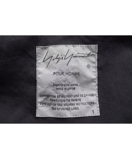 20ss yohji yamamoto pour homme シグネチャーペイント スタンドカラーロングドレス（HN-D26-500）