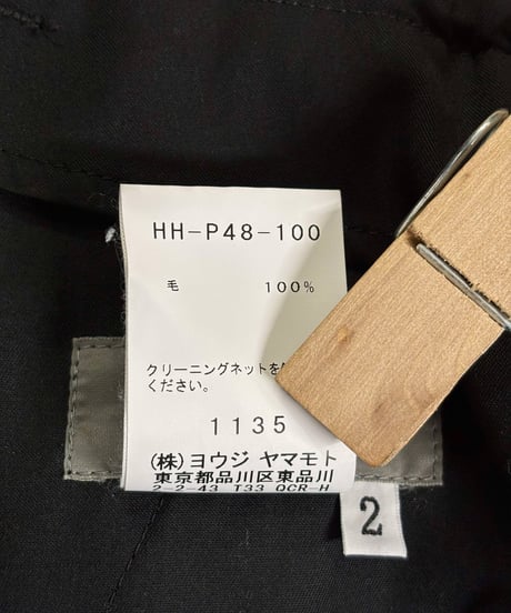 2019SS yohji yamamoto pour homme カラスパンツ（HH-P48-100-2）
