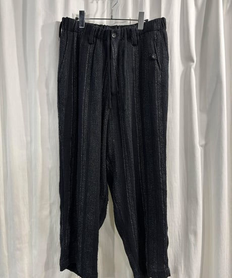 2024SS yohji yamamoto pour homme ストライプ パンツ（HS-P23-010）