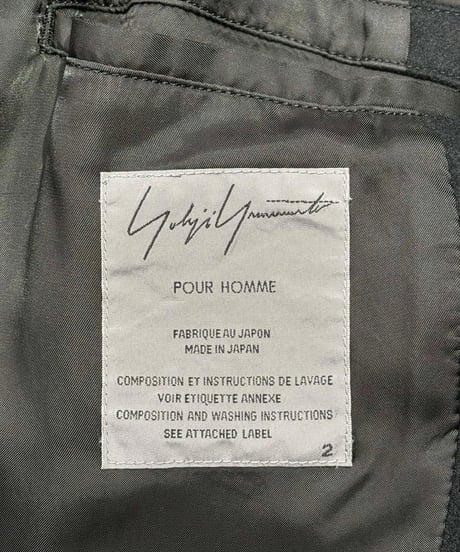 2015AW yohji yamamoto pour homme   vintage レザー切り替えコート（HY-C08-804）