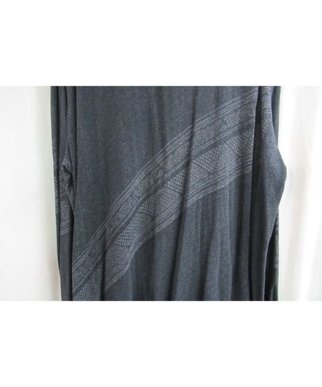 レア 13ss yohji yamamoto pour homme デザインプリントロングカットソージャケット HX-T71-558