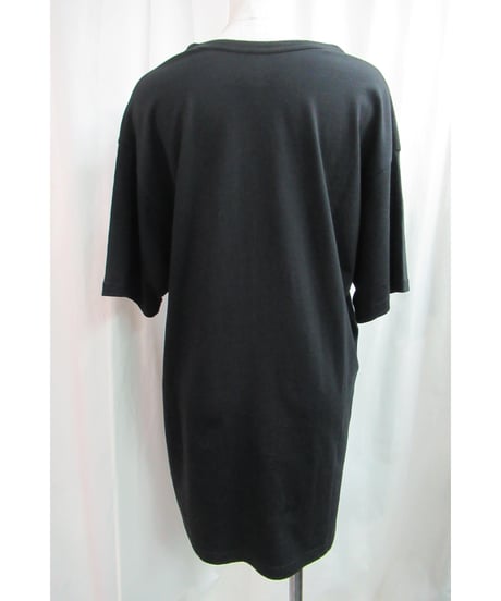 camphor tree 黒 襟切替えデザインTシャツ