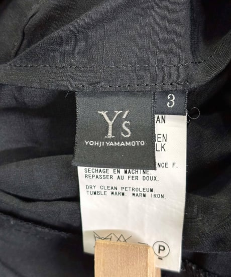 Y's yohji yamamoto ノ－スリーブワンピース（YX-D10-304）