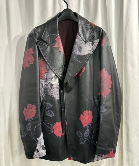 2014aw yohji yamamoto pour homme  vintage スカルローズレザージャケット（HF-Y07-703）