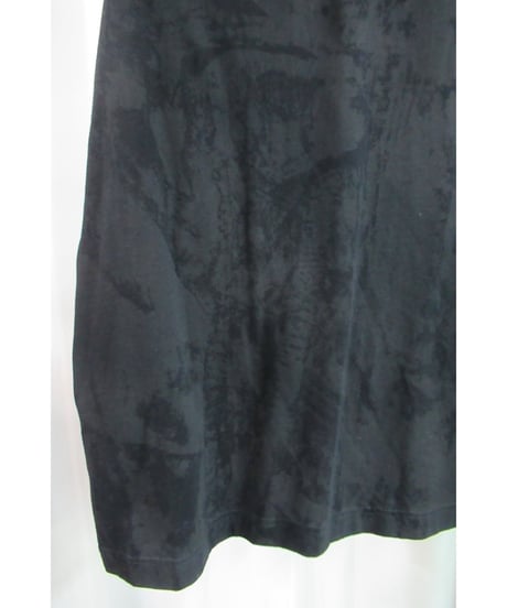 18aw B yohji yamamoto +noir 黒 顔料プリントデザインカットソー NV-T55-071